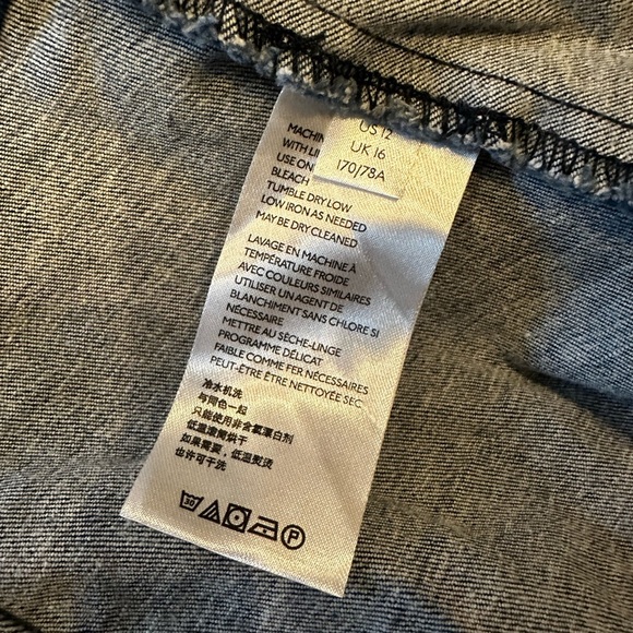 We the Free/Free people denim snap skirt. Size 12. Runs smaller. EUC. - Picture 6 of 7